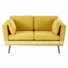 Sofa spa đơn giản màu vàng, sofa salon tóc, sofa decor