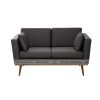 Sofa spa đơn giản màu đen xám đẹp giá rẻ, sofa nail, sofa salon tóc, sofa decor màu xám