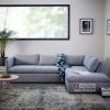 Sofa chữ L màu tím nhạt cho gia đình, căn hộ chung cư