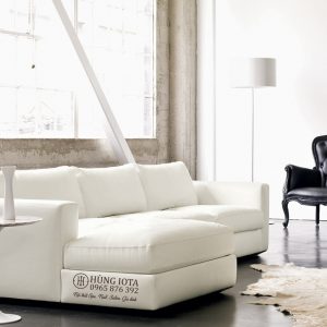 Sofa chung cư chất da kiểu dáng chữ L đẹp giá tại xưởng