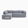 Sofa chung cư chữ L chất nỉ màu tím nhạt đẹp giá xưởng