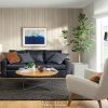 Sofa chung cư đẹp giá rẻ bọc da decor màu xanh navy