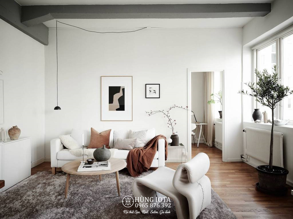 Sofa chung cư giá rẻ đẹp tại xưởng màu trắng cho phòng khách