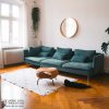 Sofa chung cư decor màu xanh lục đẹp giá rẻ cho gia đình