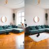 Sofa decor màu xanh lục đẹp cho chung cư đẹp sang trọng