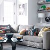 Sofa gia đình chữ L màu xám chất nỉ hay sofa đẹp giá tại xưởng