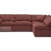 Ghế sofa chung cư chữ L màu đỏ gạch đẹp