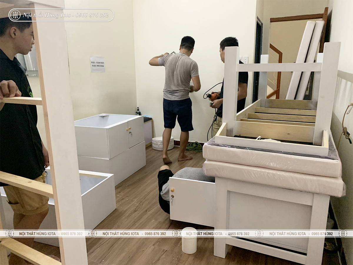 Lắp đặt giường massage có tủ tại Nguyễn Tuân