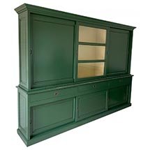 Tủ đựng quần áo gỗ thông màu xanh oliu cửa trượt giá rẻ TSP55