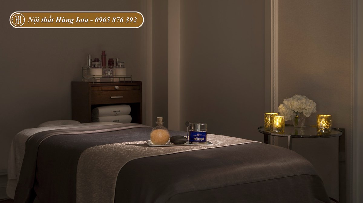Mẫu giường massage spa kiểu dáng đơn giản 