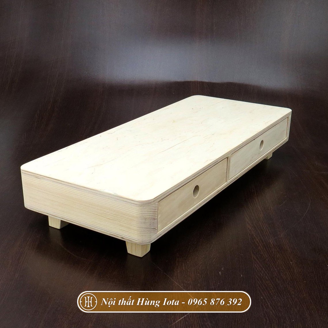 Kệ gỗ để bàn nhỏ gọn chất liệu gỗ thông
