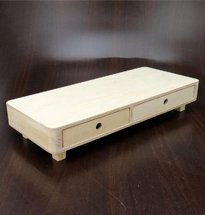 Kệ gỗ để bàn có ngăn kéo đựng đồ decor màu gỗ tự nhiên KMT07