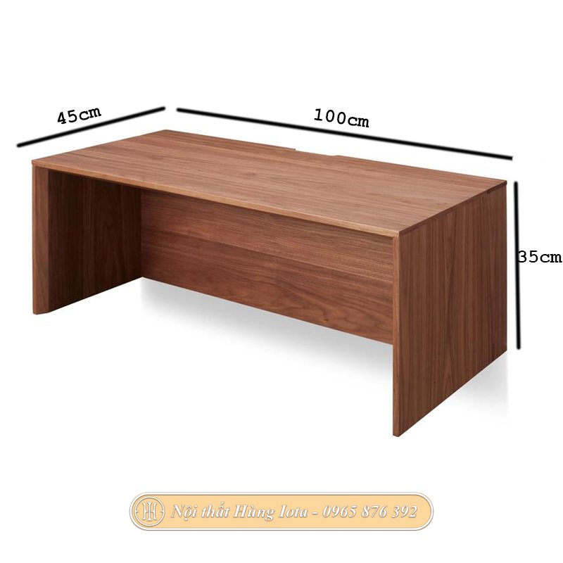 Kích thước bàn học treo tường gỗ sồi