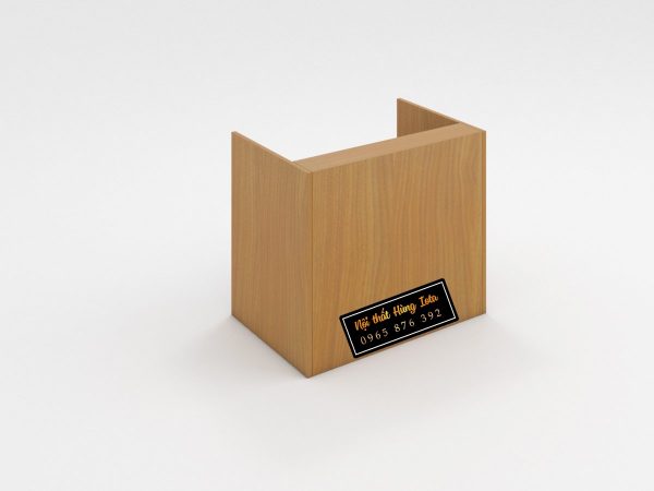 Bàn thu ngân đơn giản màu gỗ cho cửa hàng thời trang