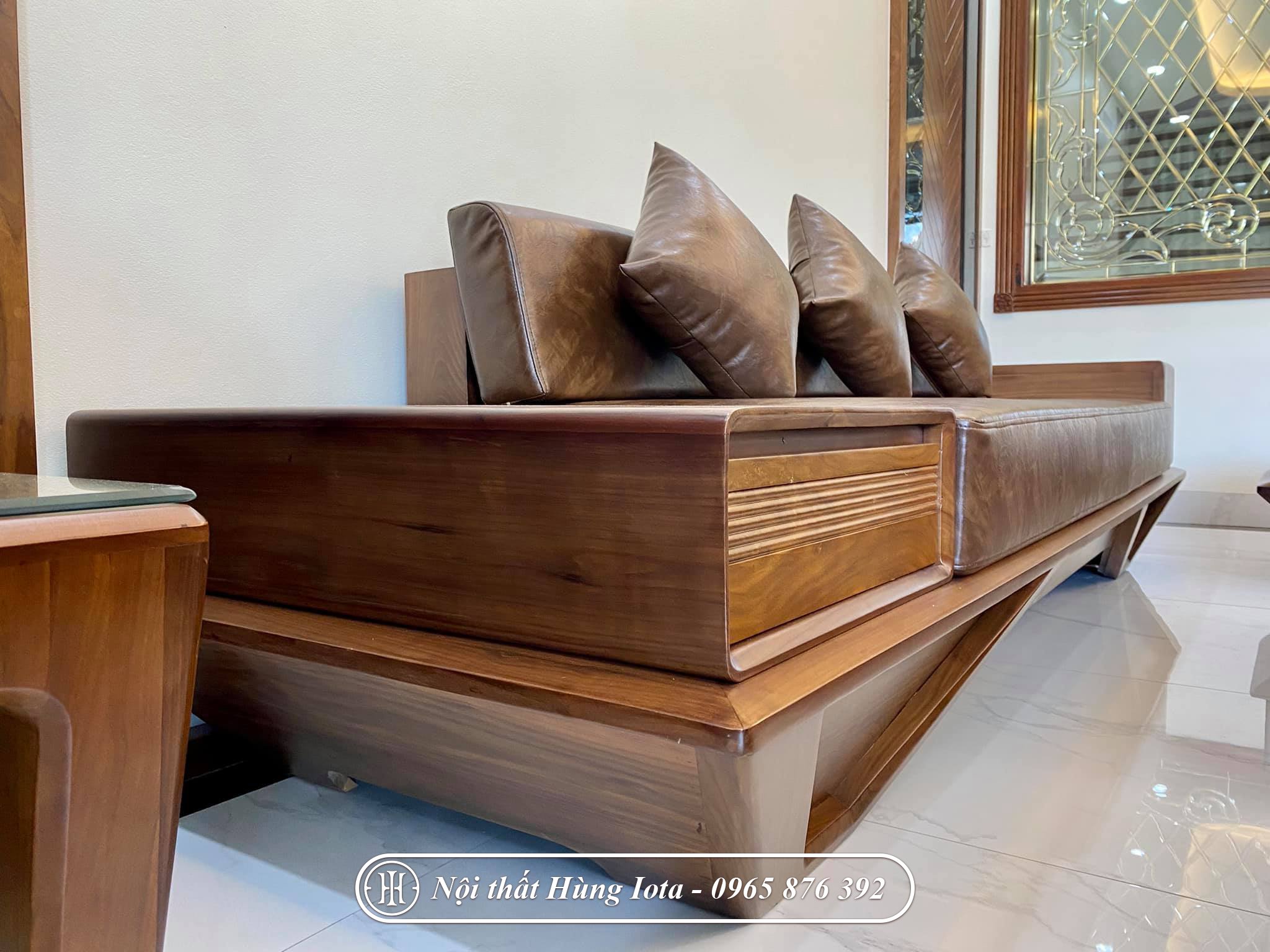 Ghế sofa gỗ óc chó đẹp sang trọng tại Hải Phòng