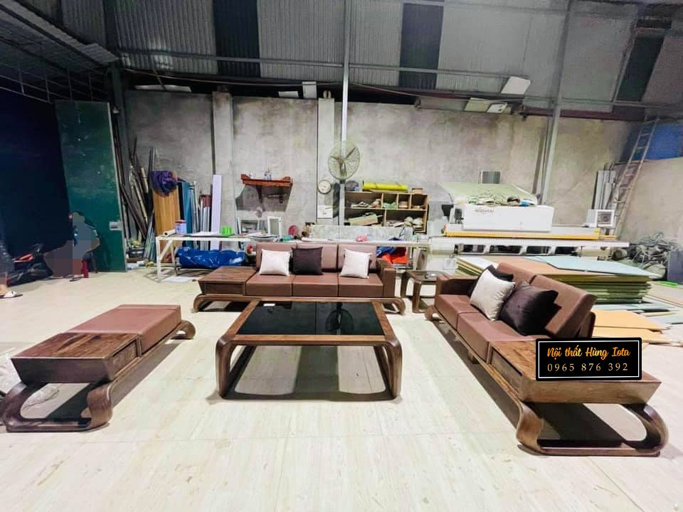 Xưởng sản xuất sofa gỗ óc chó cao cấp tại Hà Nội