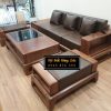 Bộ sofa phòng khách hiện đại chất liệu gỗ óc chó cao cấp