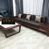 Sofa phòng khách đơn giản gỗ óc chó cao cấp