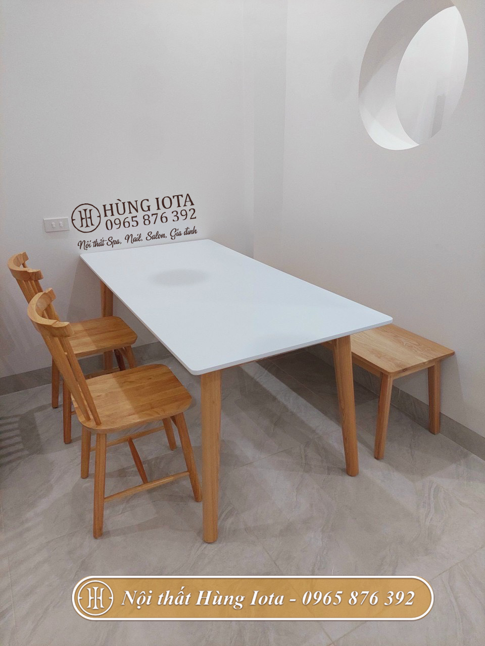 Lắp đặt bộ bàn ghế ăn gia đình Pinnstol hiện đại màu gỗ