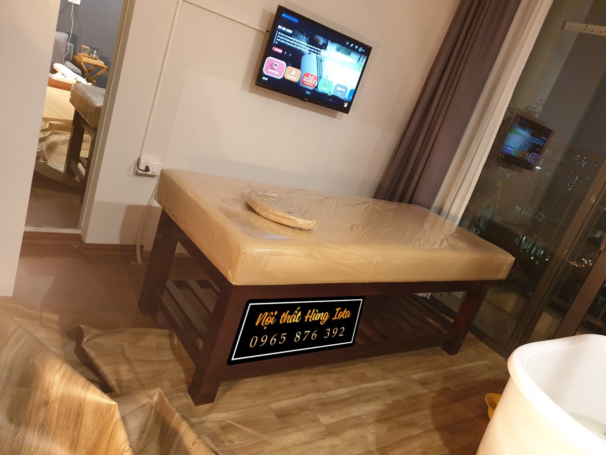 Giường massage body đệm dày cao cấp ở Hà Nội
