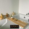 Kệ gỗ đựng xà bông để ngang bồn tắm