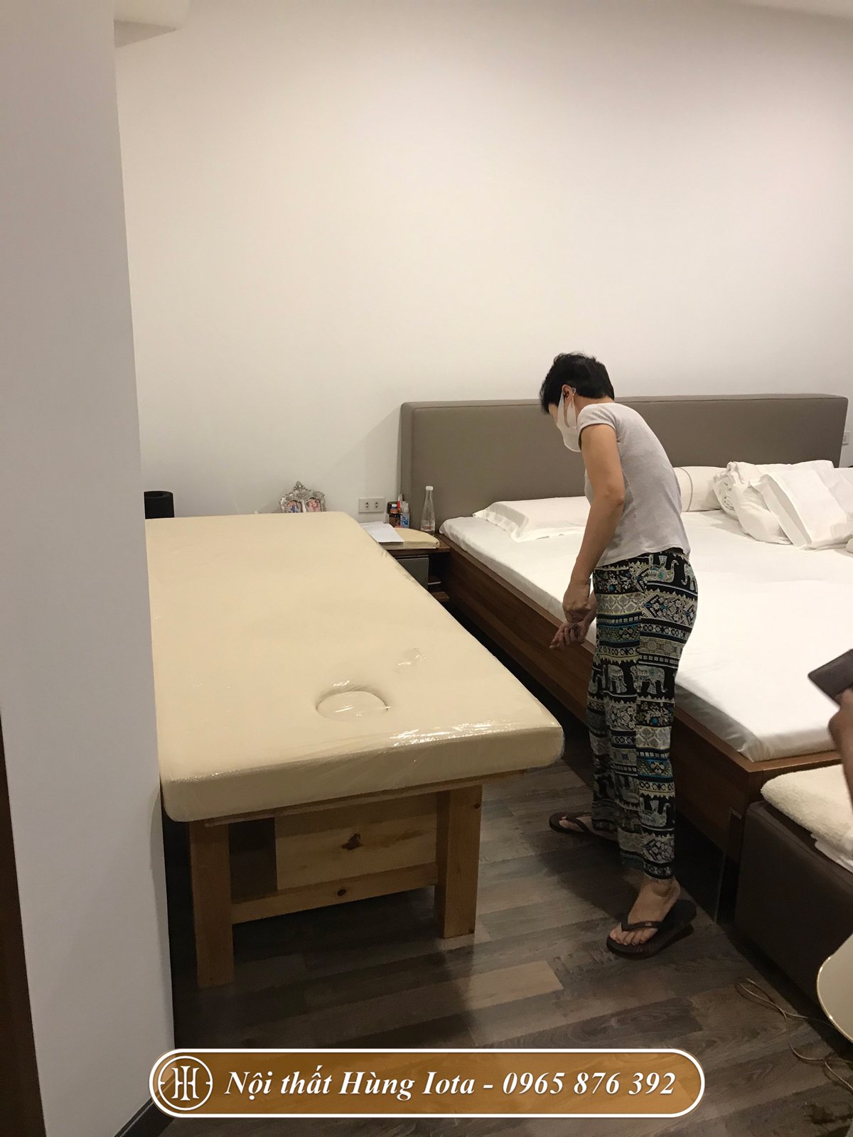 Lắp đặt giường spa có tủ cho gia đình ở Hà Nội