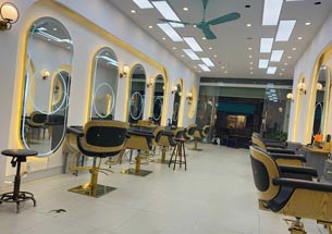 Thumb lắp đặt nội thất salon tóc tone vàng đẹp hiện đại