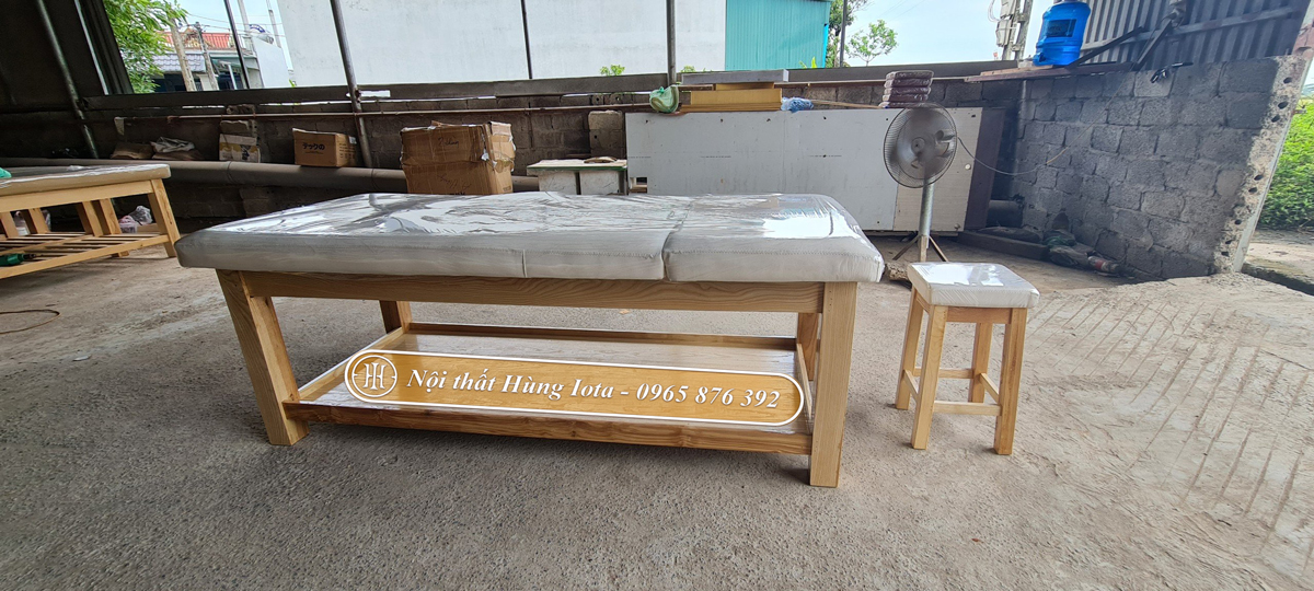 Mẫu giường massage body khung gỗ mới nhất 2022