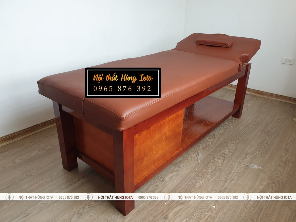 Setup giường massage gỗ sồi cao cấp cho gia đình