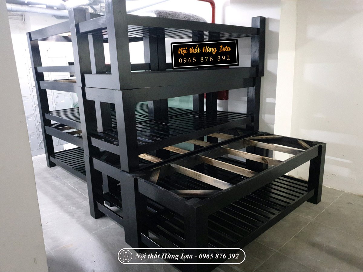 Setup giường spa màu đen cho thẩm mỹ viện Korea