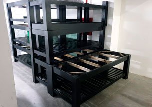 Thumb setup giường spa gỗ màu đen cho thẩm mỹ viện Korea