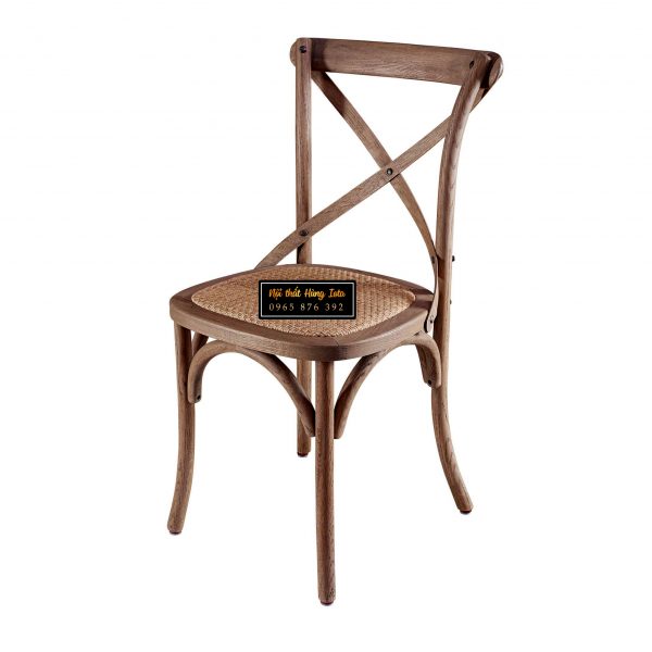 Ghế bistro gỗ sồi màu gỗ đẹp giá rẻ tại xưởng
