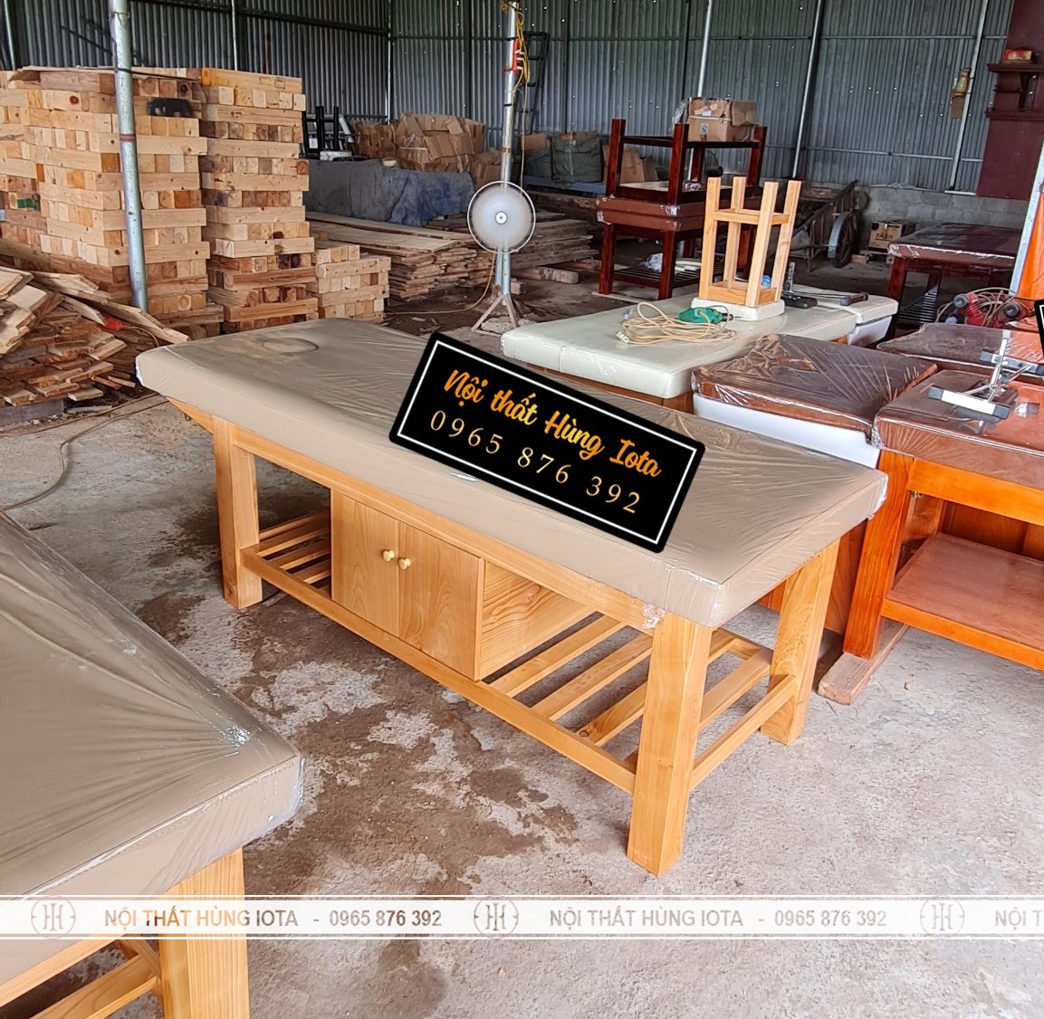 Sản xuất giường spa có tủ ở Nghệ An