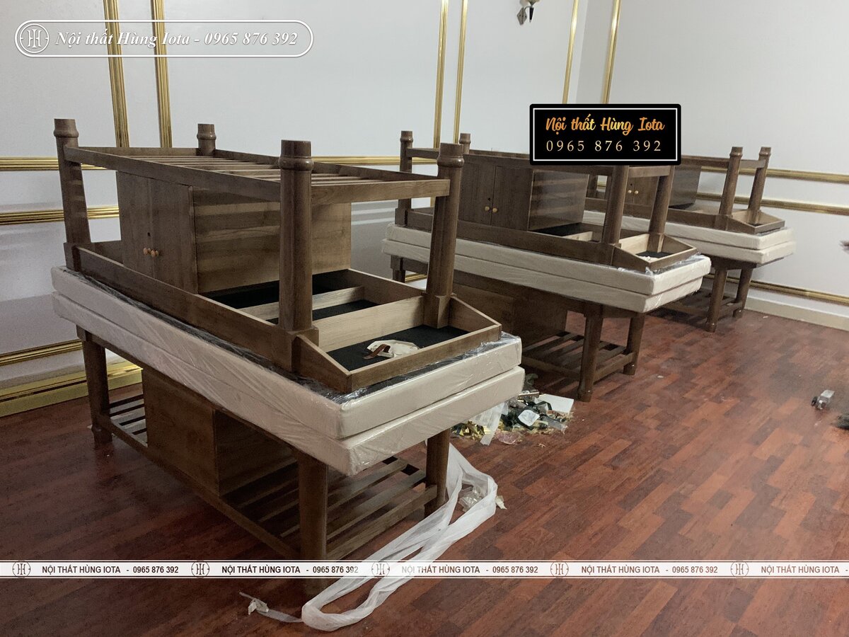 Lắp đặt giường spa chân tròn có tủ ở Phú Thọ