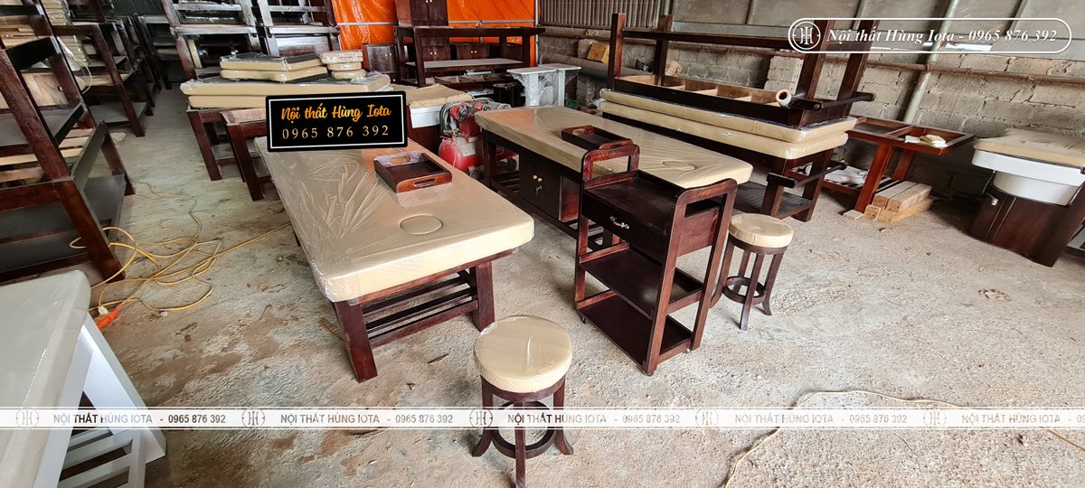 Sản xuất giường massage đệm cứng cho spa ở Quảng Ninh
