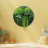 Tranh rêu hình tròn terrarium đa dạng thảm thực vật