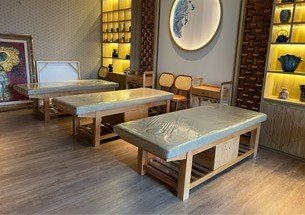 Thumb lắp đặt giường spa màu gỗ cho Osum spa tại Ngoại Giao Đoàn