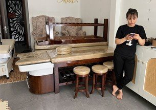 Thumb giường massage và giường gội spa cho Quỳnh Miu Nail tại Hoàng Cầu