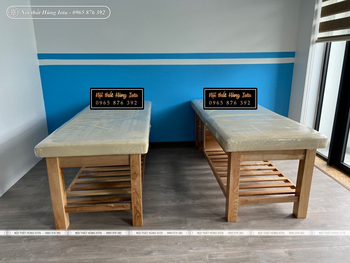 Giường gỗ phòng khám phụ khoa ở Hoàng Mai