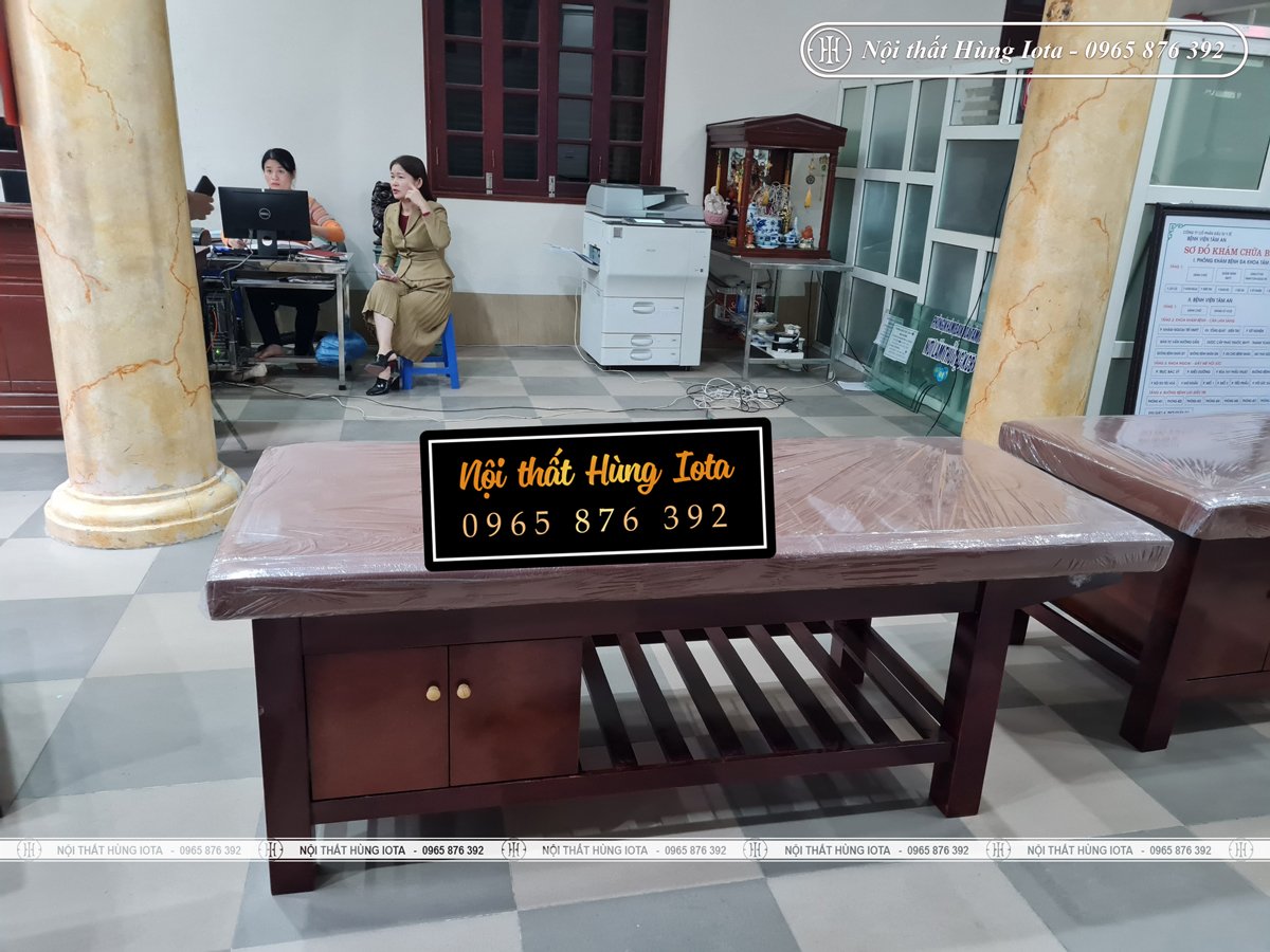 Lắp đặt giường gỗ bệnh viện có tủ tại Thanh Hóa