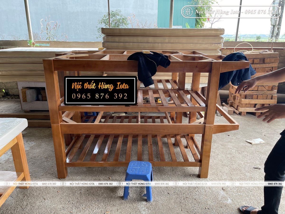 Sản xuất giường massage body khung gỗ