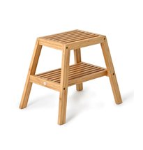 Ghế gỗ ngồi tắm 2 tầng màu gỗ KGD111