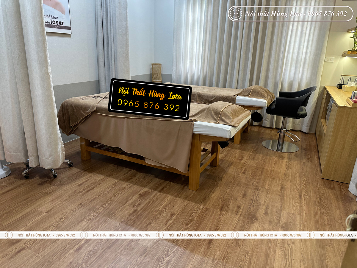 Giường spa gỗ tại Cầu Giấy cho Mya Miyu