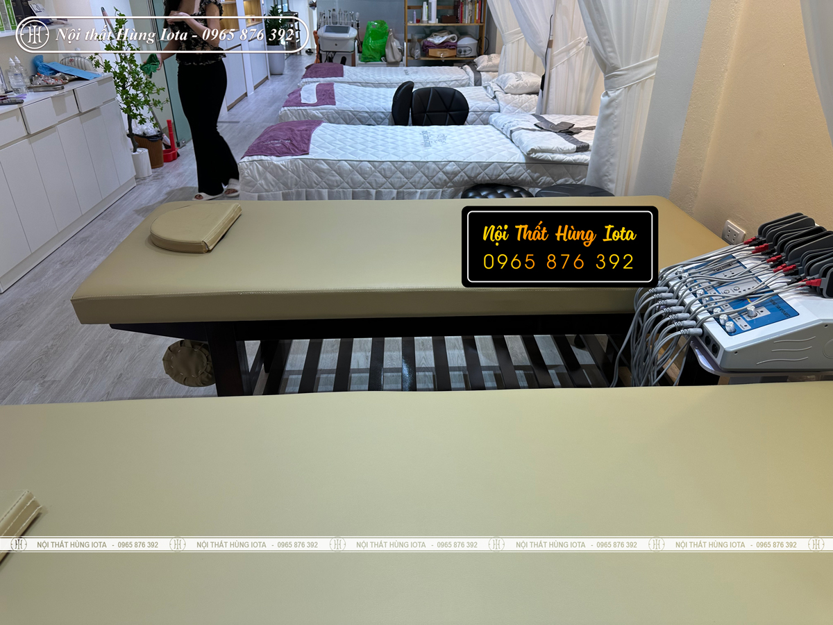 Lắp đặt giường spa gỗ cho Mulgwang Spa ở Bắc Ninh