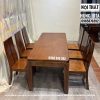 Bàn ăn chung cư cao cấp 6 ghế 2 lá