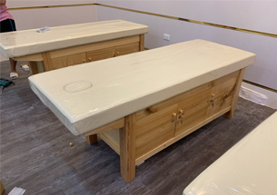 Thumb giường spa vân gỗ vàng ở Vinhomes