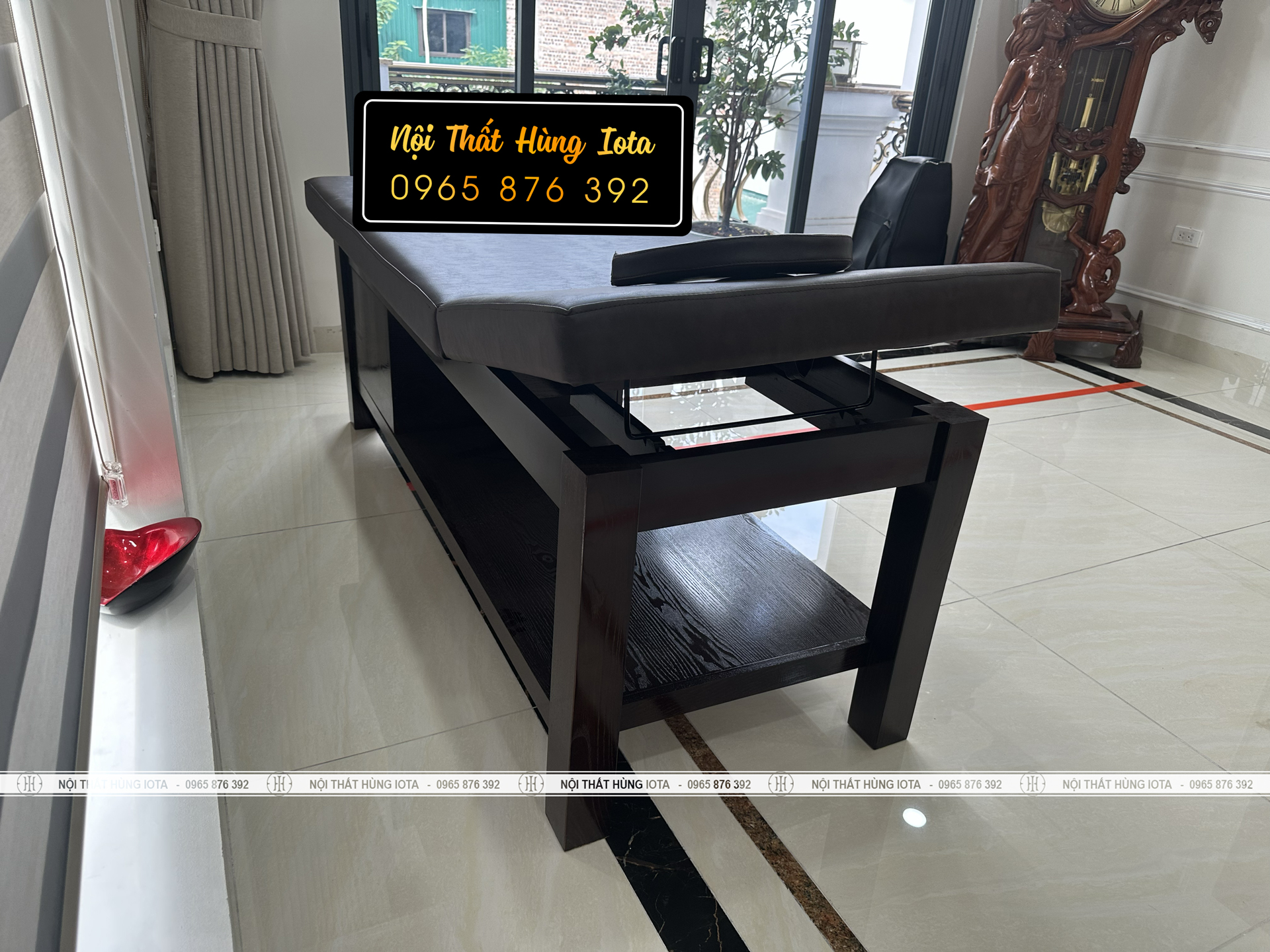 Lắp đặt giường spa gia đình cao cấp nâng đầu giường