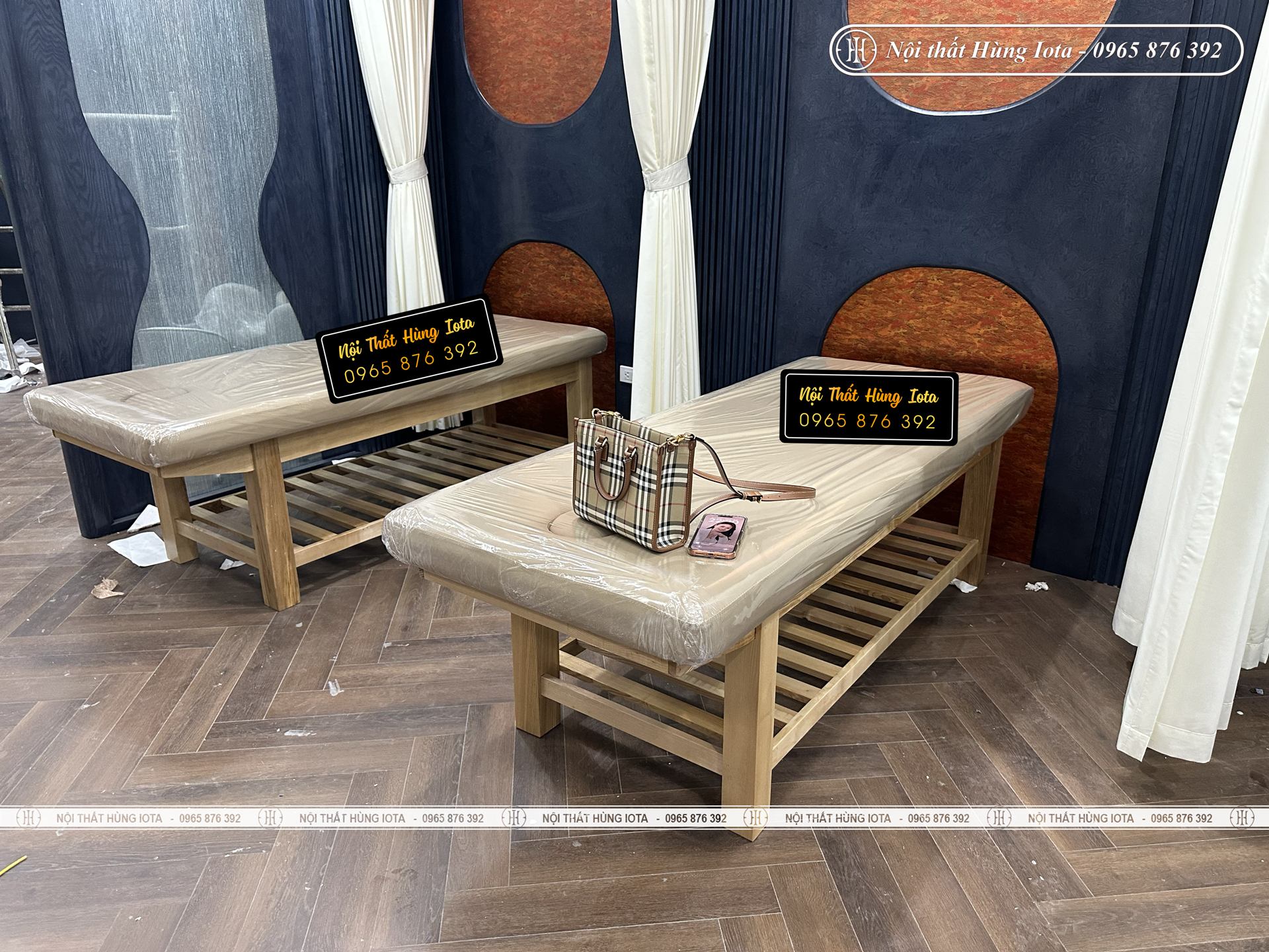 Giường spa đệm mềm lắp đặt cho Phan Thủy Clinic & Luxury Spa