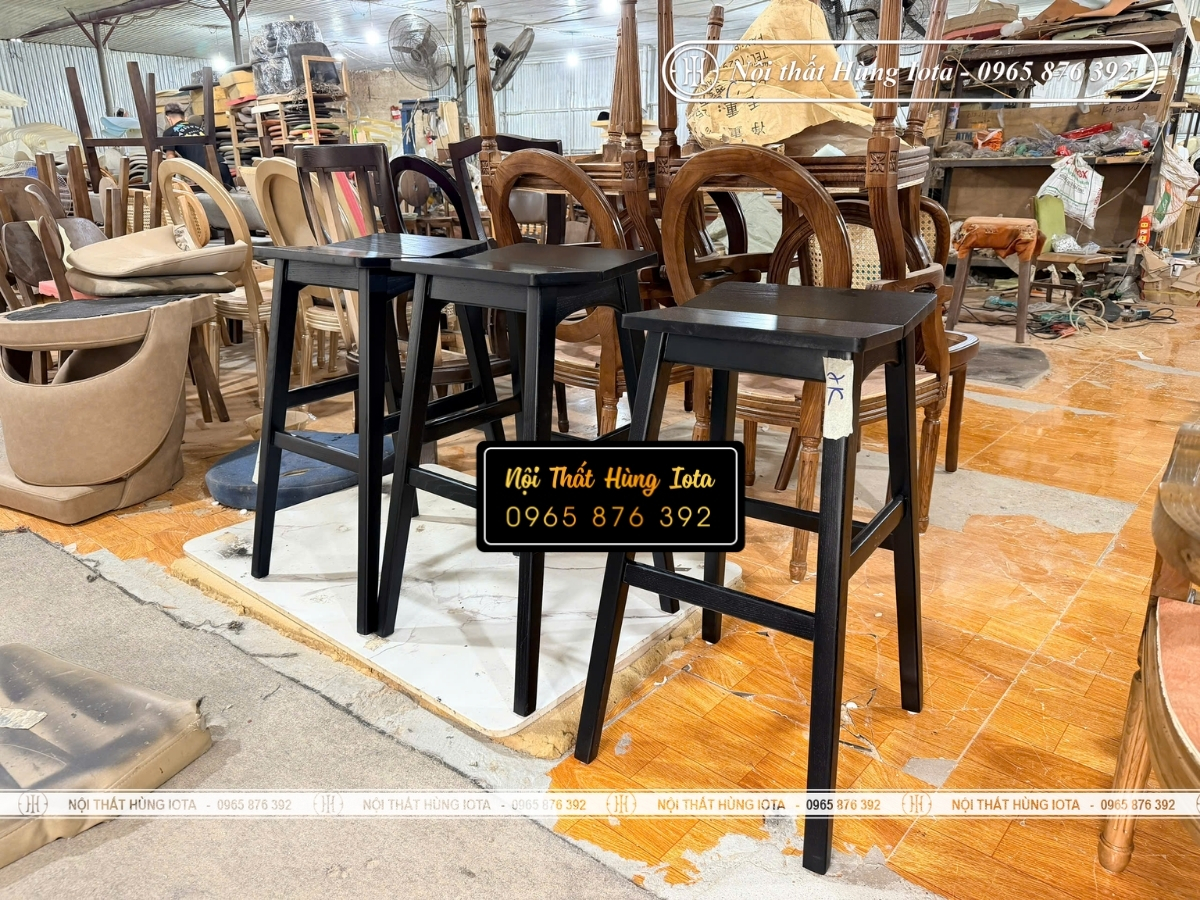 Xưởng sản xuất ghế bar đen giá rẻ