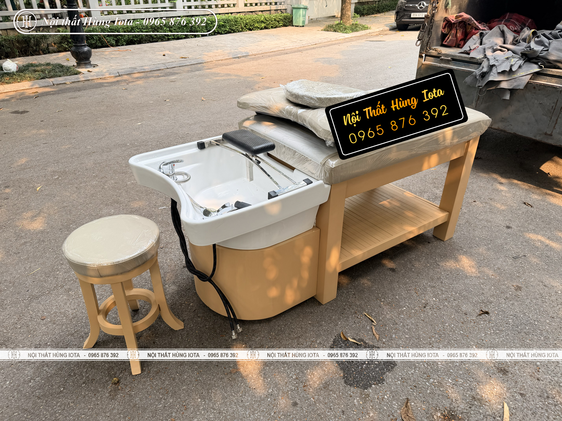 Giường gội đầu cao cấp cho biệt thự ở Long Biên